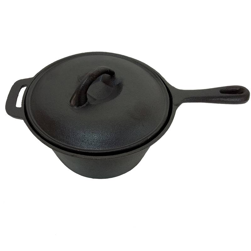 Low MOQ for Cast-Iron Skillet -
 2.5-Qt camping seasoned Cast Iron Bean Pot with Lid – KASITE