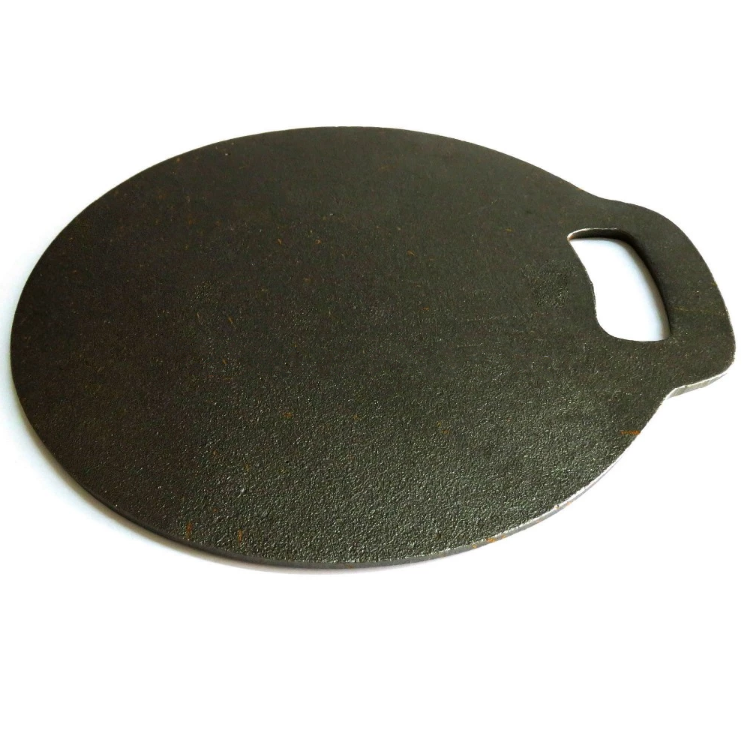 10.6 inch Cast Iron BBQ Griddle with Side Handle