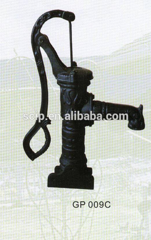 High quality black painted cast iron antique flower garden pump
