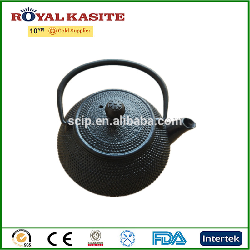 Antique 0.8L Black Cast Iron Tea Pot