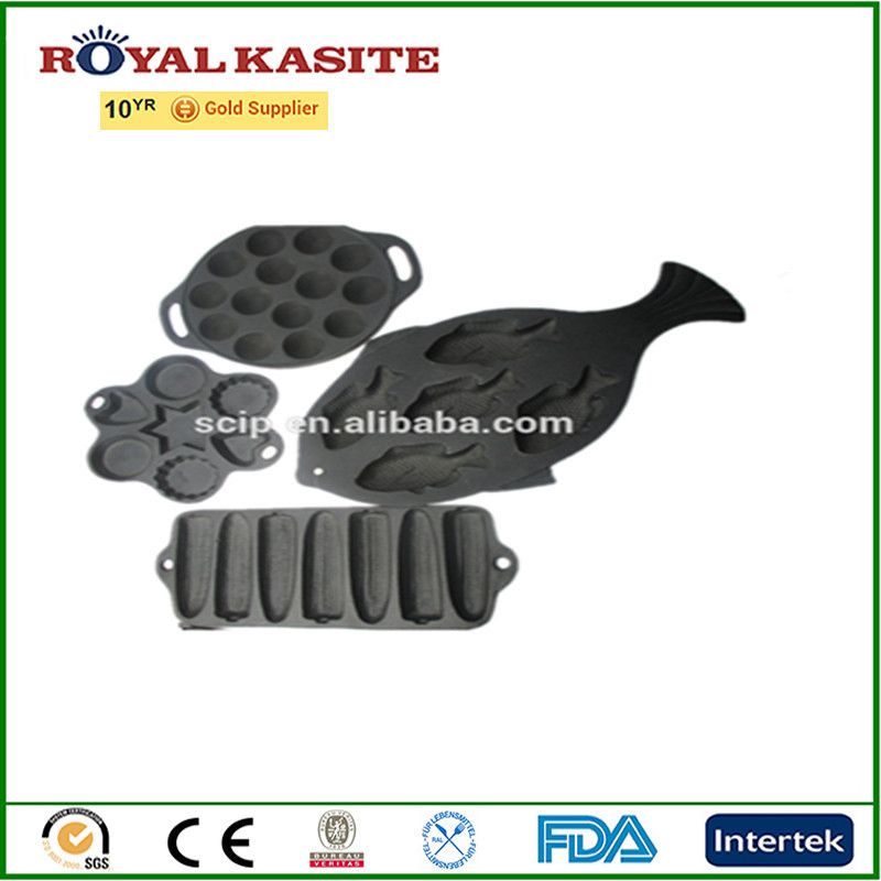 presensoned cast iron bake pan corn shape cast iron grill pan cast iron griddle