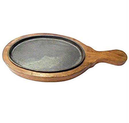 Wooden Oval Sizzler with Handle / Racket 15" x 7"