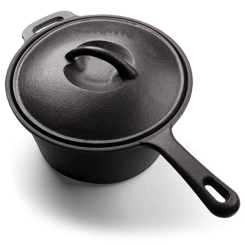 Professional ChinaCast Iron Fry Pan -
 Cast Iron Saucepan with Matching Lid Dutch Oven  for Fireplace, Grill or Campfire – KASITE