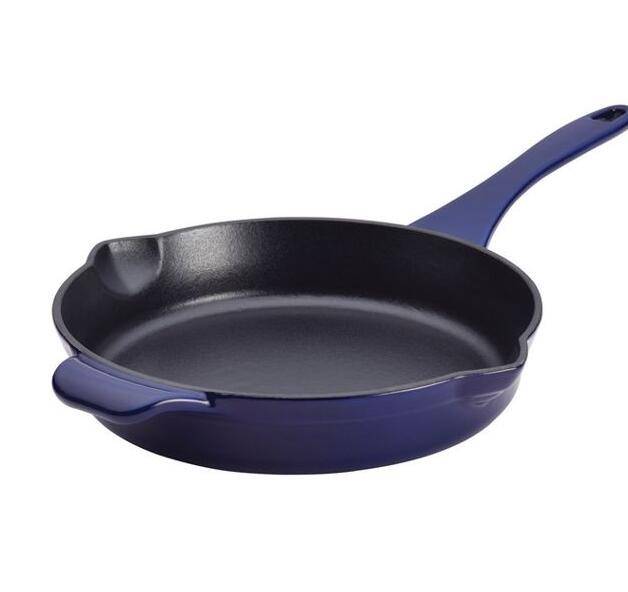 Cast Iron Cookware 10" Skillet, Cobalt Blue
