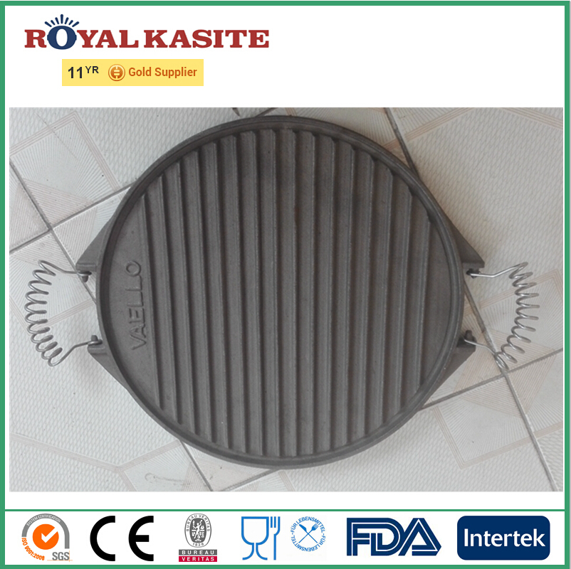12.5" cast iron griddle for oven cast iron camping griddle