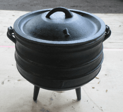 1# cast iron Africa potjie pot cast iron potjie with legs cast iron cauldron