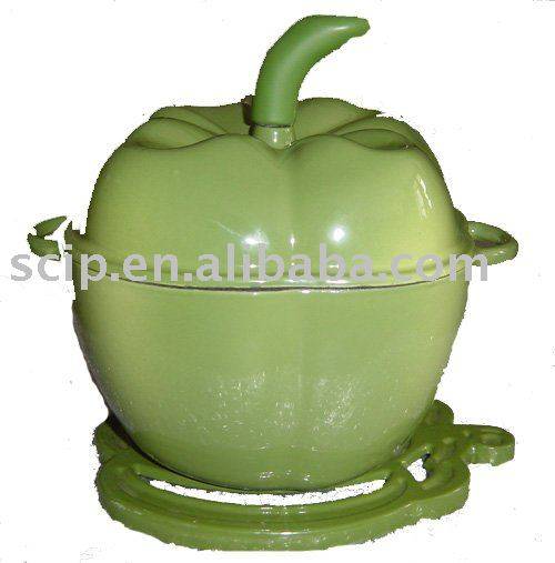 Factory Supply Iron Teapots -
 Green Apple shaped Casserole – KASITE