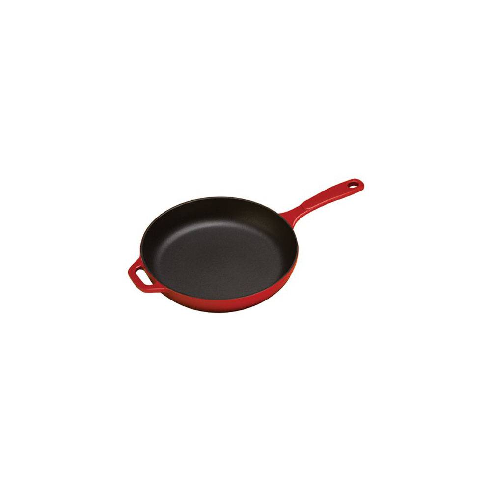 Enameled Cast Iron Skillet, 11-inch, Red