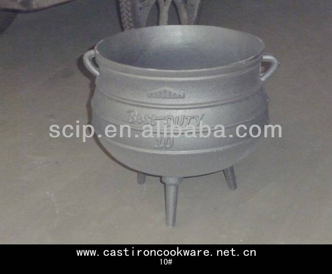 10# cast iron three legged potjie pot wholesale