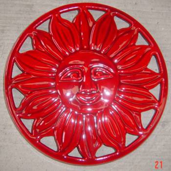 Heat Resistant Colorful Cast Iron Enameled Trivet For Hot Dishes