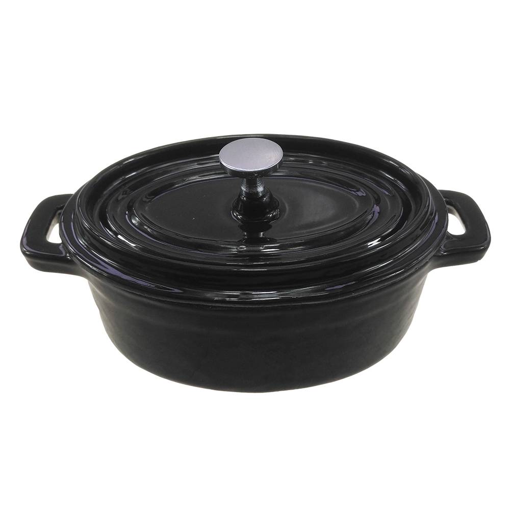 7 Qt Enameled Cast-Iron Series 1000 Covered Oval Dutch Oven