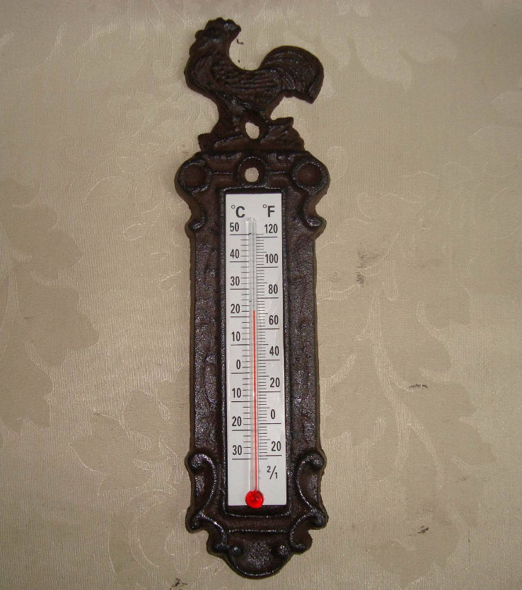 cast iron thermometer cast iron weatherglass cast iron temperature gauge