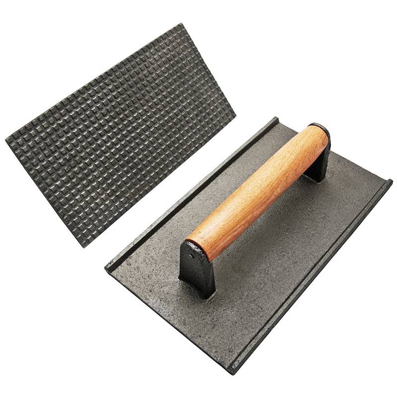 15 years golden supplier Preseason cast iron waffle press wooden handle