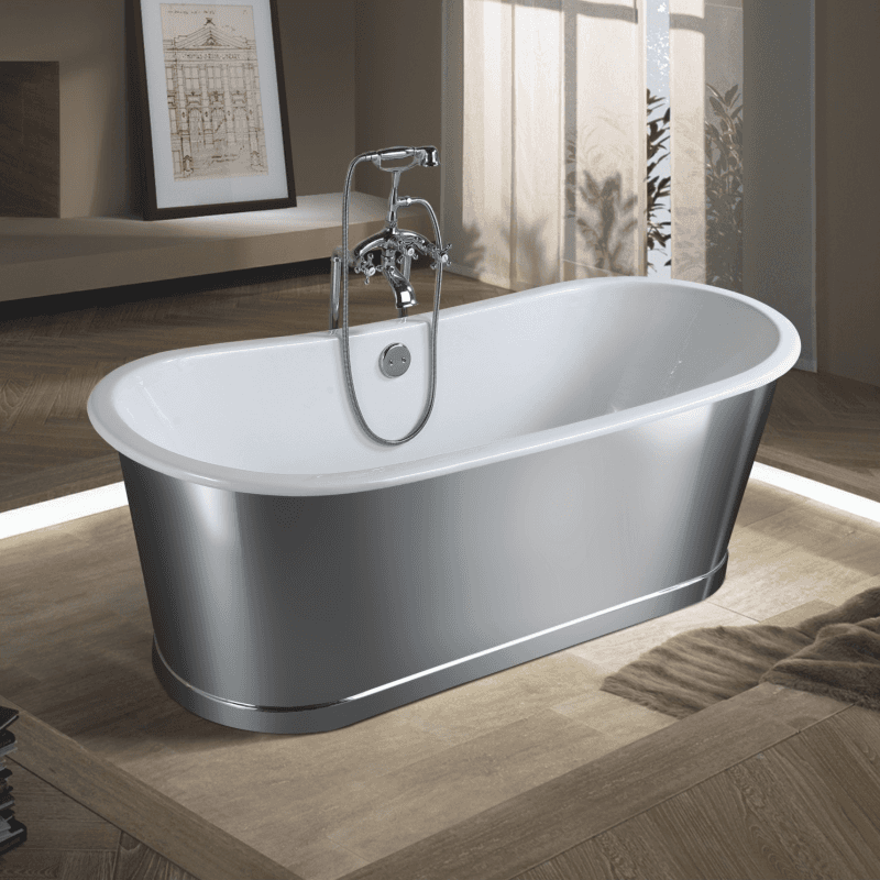 double ended cast iron bathtub clawfoot marble look