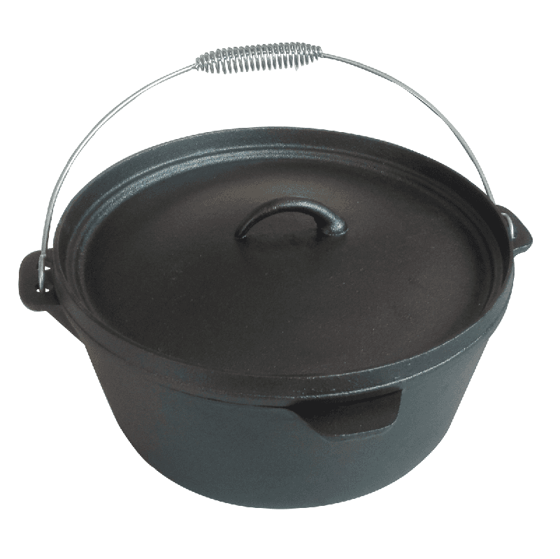 12inch smooth bottom preseasoned cast iron dutch oven cast iron deep camping cookware