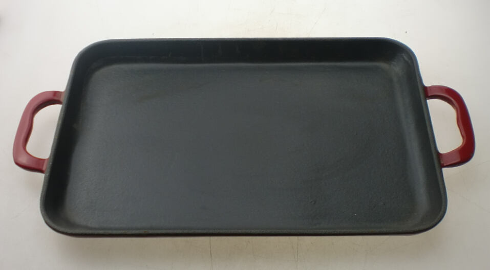 cast iron enamel tray