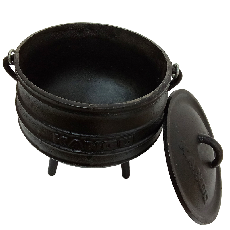 OEM/ODM China Enameled Cast Iron Skillet -
 Camping Cookware South Africa Three legs Cast Iron Potjie Pot, 1#, black – KASITE