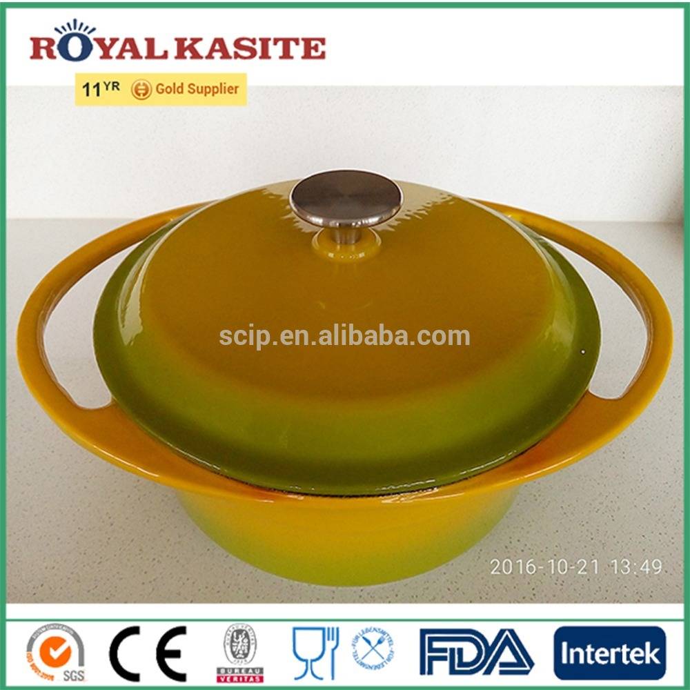 hot sale safety eco-friendly round cast iron enamel casserole