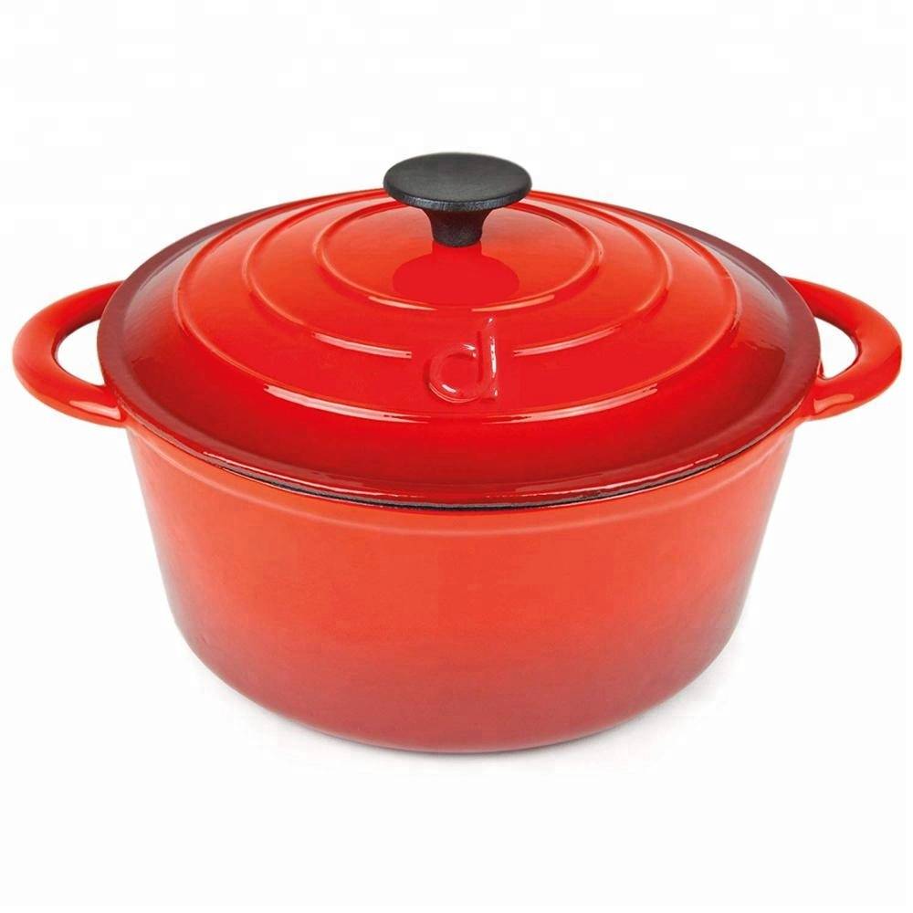 Best quality Colorful Teapot -
 Cast Iron Casserole Dish with Lid | Large 26cm Diameter 4 Litre Capacity | Non Stick Enamel Coating – KASITE