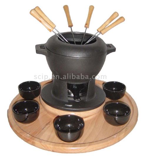 Factory wholesale Antique Ceramic Teapots -
 Cast Iron Fondue Set – KASITE