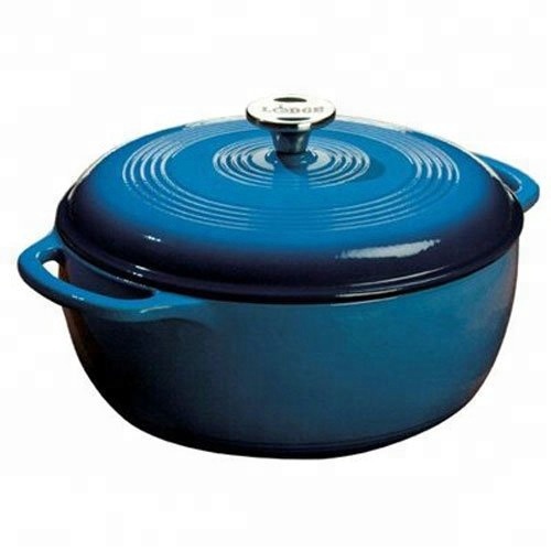5.68 litre / 6 quart Cast Iron/Porcelain Enamel Dutch Oven/Casserole Dish, Blue