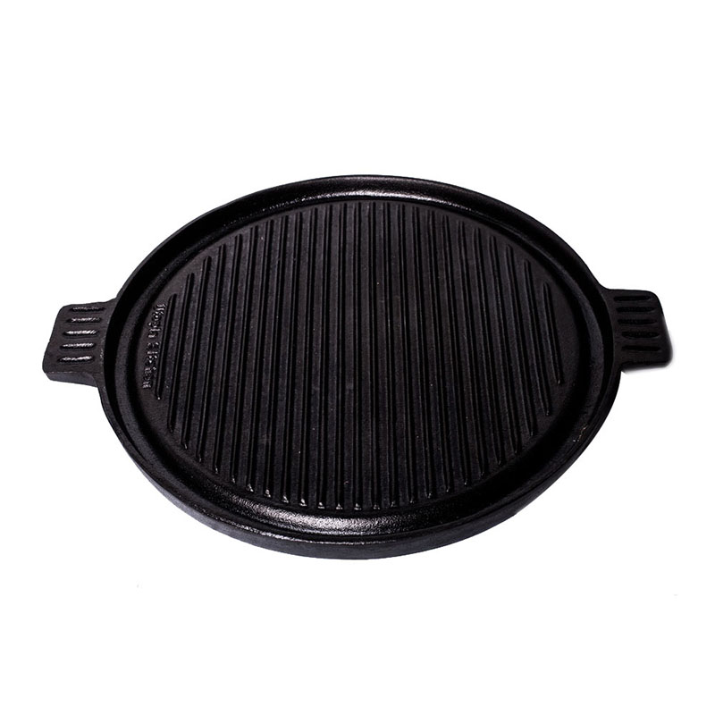 14 Inch 2 side pre-seasoned round cast iron griddle