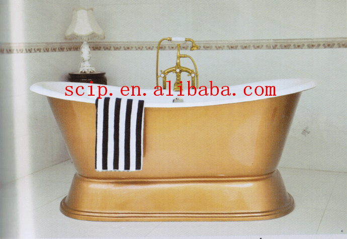 low price classic cast iron enameled soaking tub