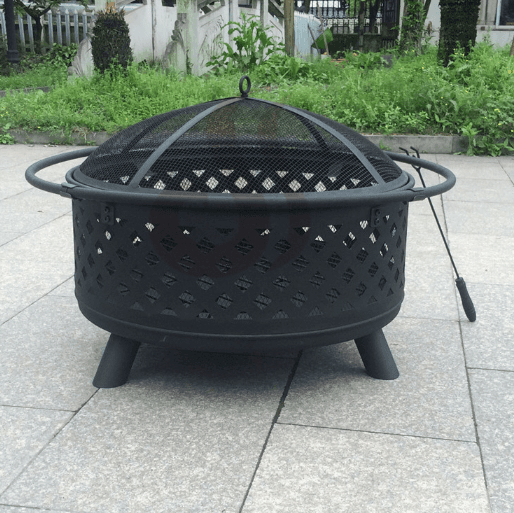Large Fire Pit with Spark Screen 20inch