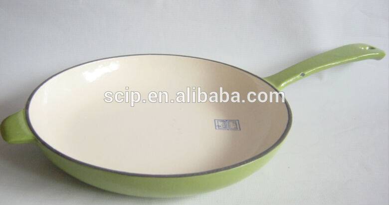 Cast iron colour enamel bakeware with handle,non-stick enamel bakeware