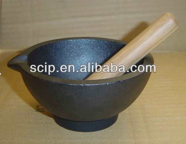 hot sale cast iron mortar and pestle