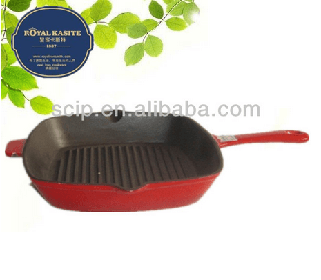 newest cheap enamel cast iron grill pan