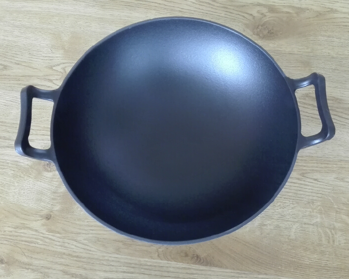 pre-seasoned cast iron wok cast iron pan frying