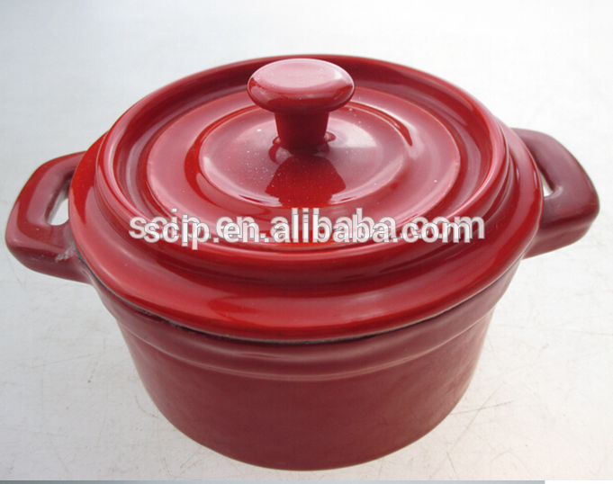 RD10-8 red color Enameled Coated Cast Iron casserole for sale
