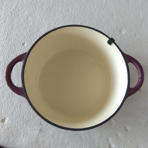 28cm diameter cast iron enamel casserole dutch oven pot, grape color and other colors