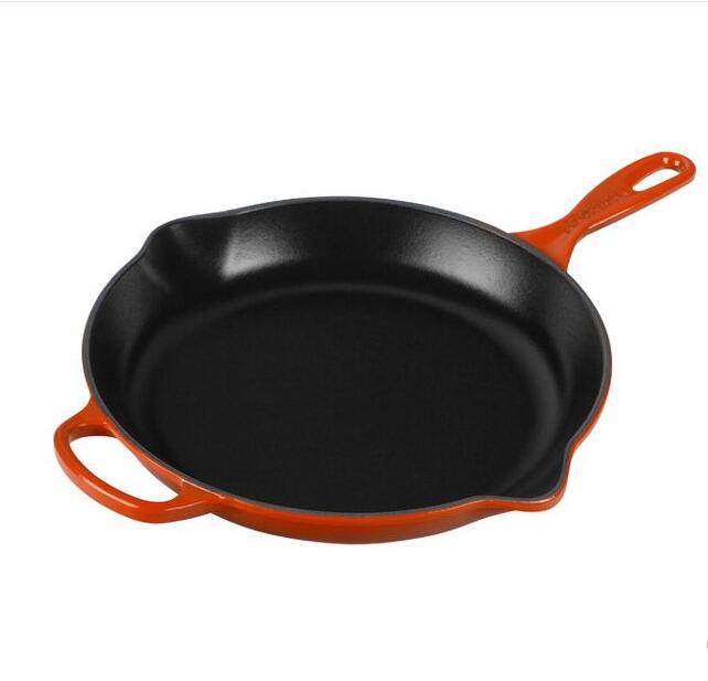 Factory selling Cast Iron Casserole And Fry Pans -
 Enameled Cast Iron Skillet, 11.75", Flame – KASITE