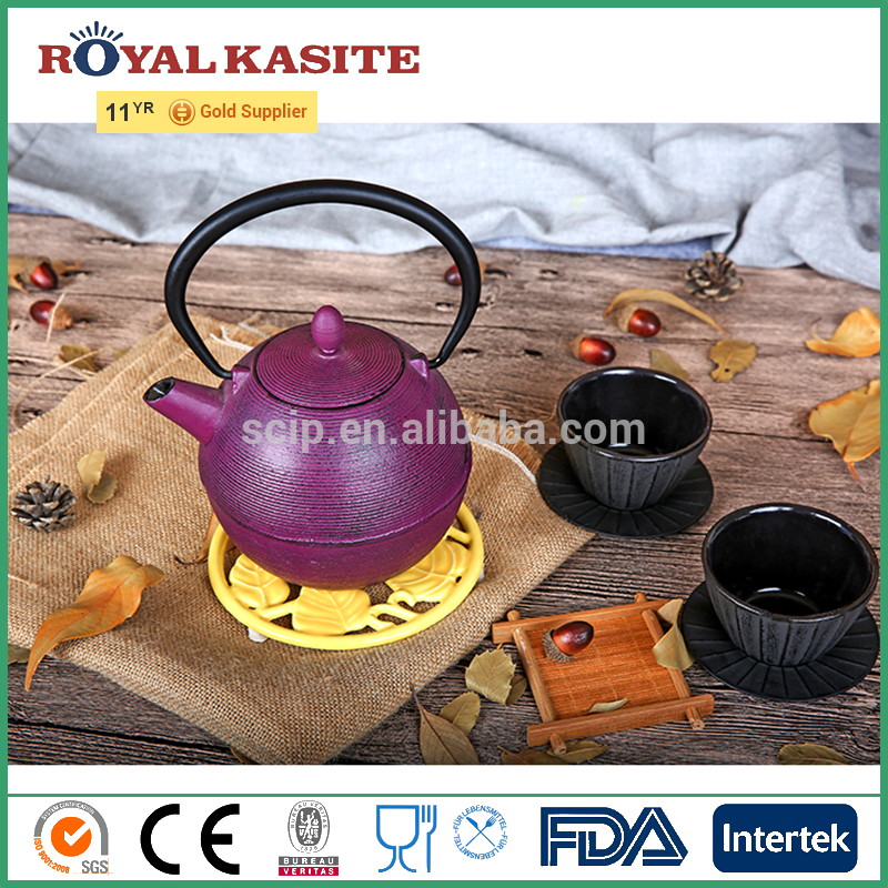 Cast Iron tea set with trivet
