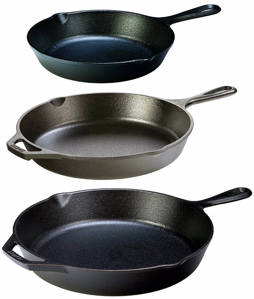 OEM Factory for Cast Iron Charcoal Bbq Grill -
 3-Piece Cast Iron Skillet, Fry Pan Set, Pre-Seasoned – KASITE