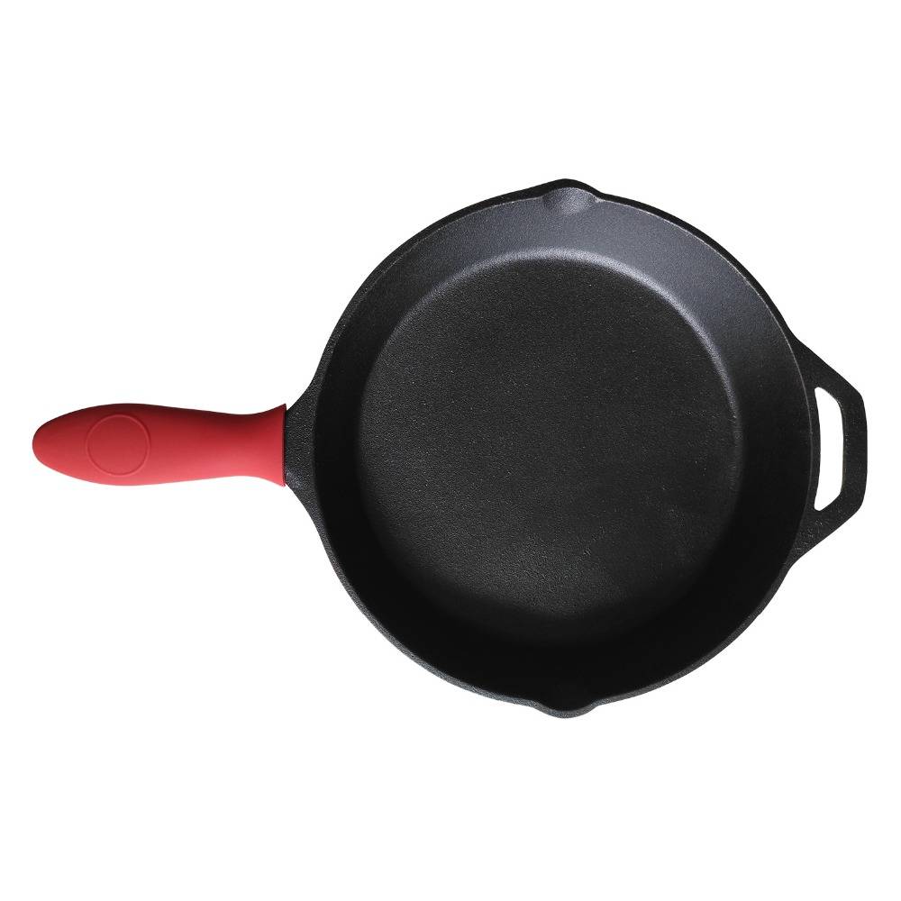 Amazon standard nonstick cast iron skillet fry pan with silicone handler