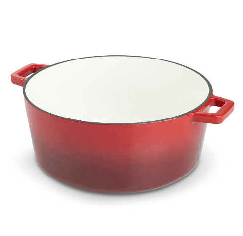KA22 Enamel cast iron shallow casserole with lid