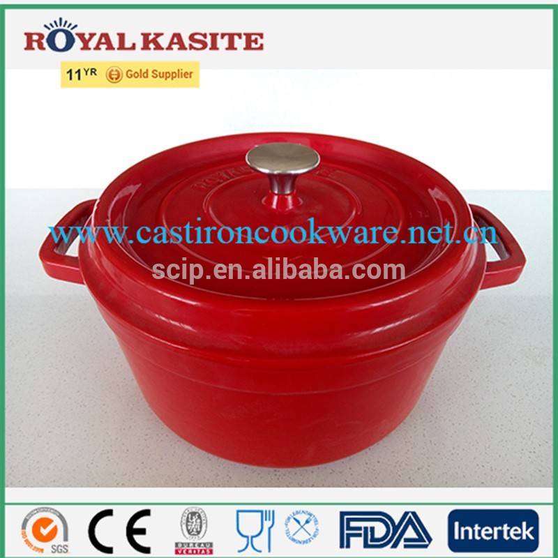 factory wholesale hot pot with enamel coating cast iron