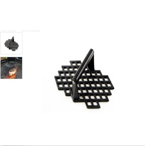 New Charcoal Companion Cast Iron Grill Marks Burger/Chicken/Meat Press