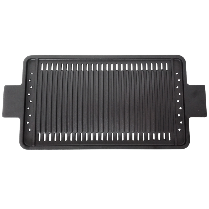 preseasoned Reversible Grill and Griddle Combo Double Sided Cast Iron Pan with Smooth Side and Ribbed Side