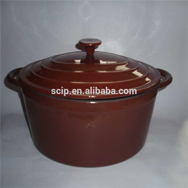 Top quality No stick European Enamel Coated Cast Iron Cookware Pot
