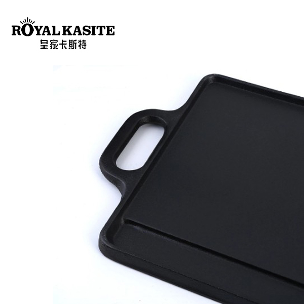 13 years Alibaba gold supplier ractangule cast iron seasoned grill pan stove top griddle