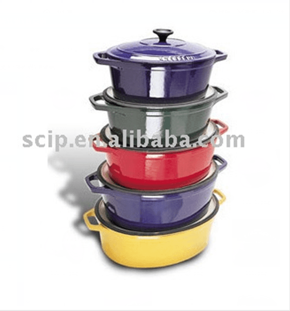 cast iron enamel casseroles for sale
