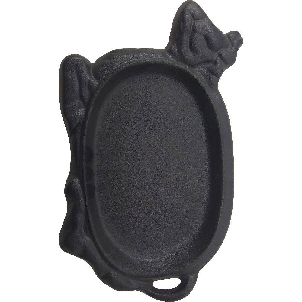 Oven sizzler plate cast iron Cow shaped Frying pan