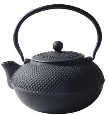पुरानो डच कास्ट फलाम सागा teapot, 52-औंस, काला