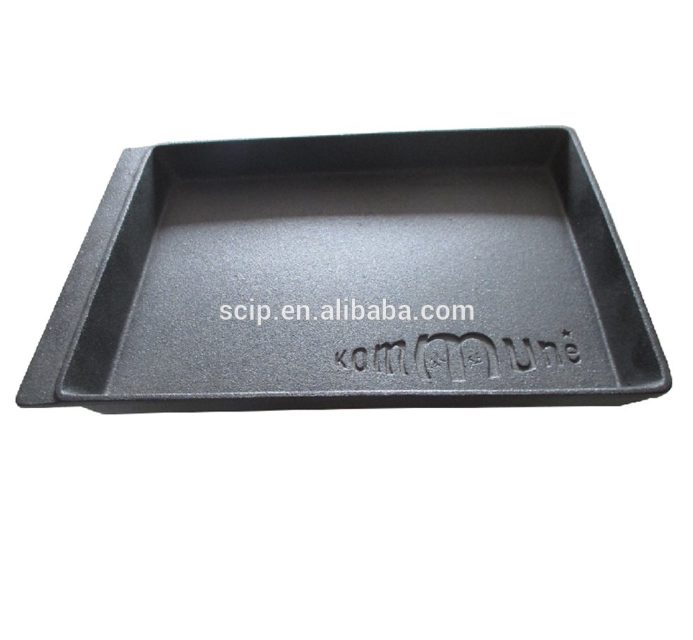 square preseasoned cast iron griddle pan grill plate sizzering plate
