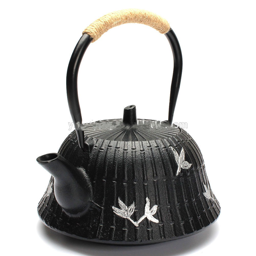 Special Price for Cast Iron Skillets Pan Fry Set -
 1200ml Chinese Cast Iron Tea Pot with hemo rope in Top Quality – KASITE