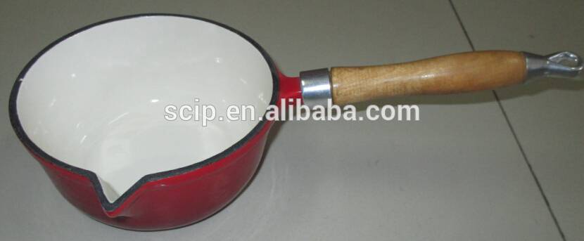 2015 good quality enamel cast iron cheese pot